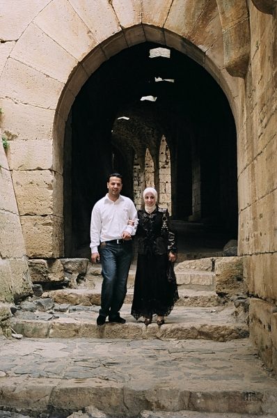 2007. Syria. Krak des Chevaliers. Couple 2. Photo by O. Krushelnitskaya