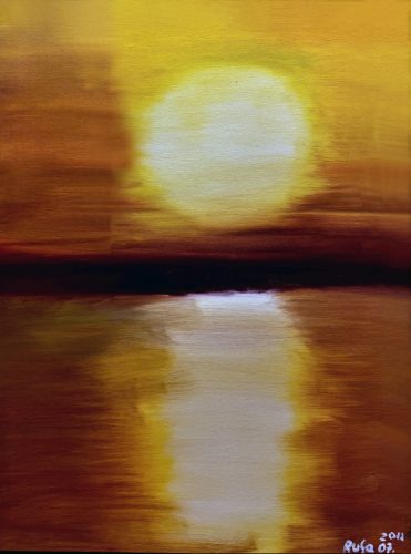 Sunset, 60 x 80, oil on canvas (Sonnenuntergang, öl auf Leinwand), 07.2012