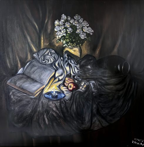 Wise roses, 150 x 150, oil on canvas (Weise Rosen, öl auf Leinwand) 2008